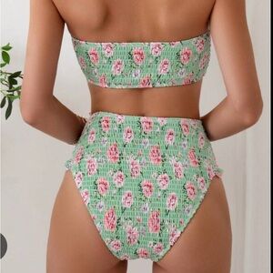 Floral Smocked Bikini Set